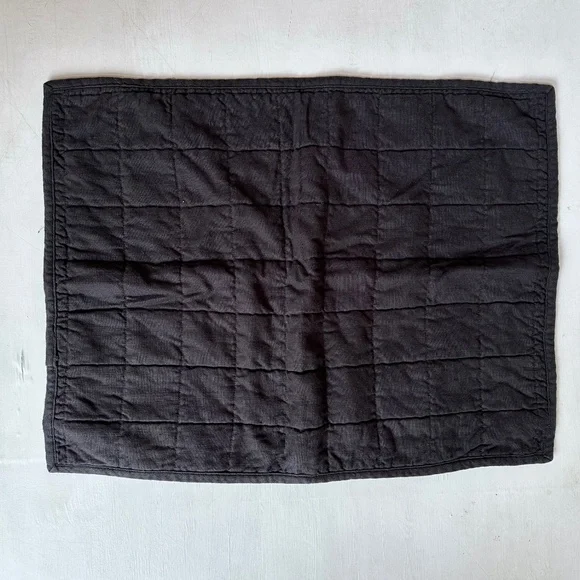 Casaluna Faded Black Heavyweight Linen Blend Quilt Pillow Sham Standard - Picture 2 of 4